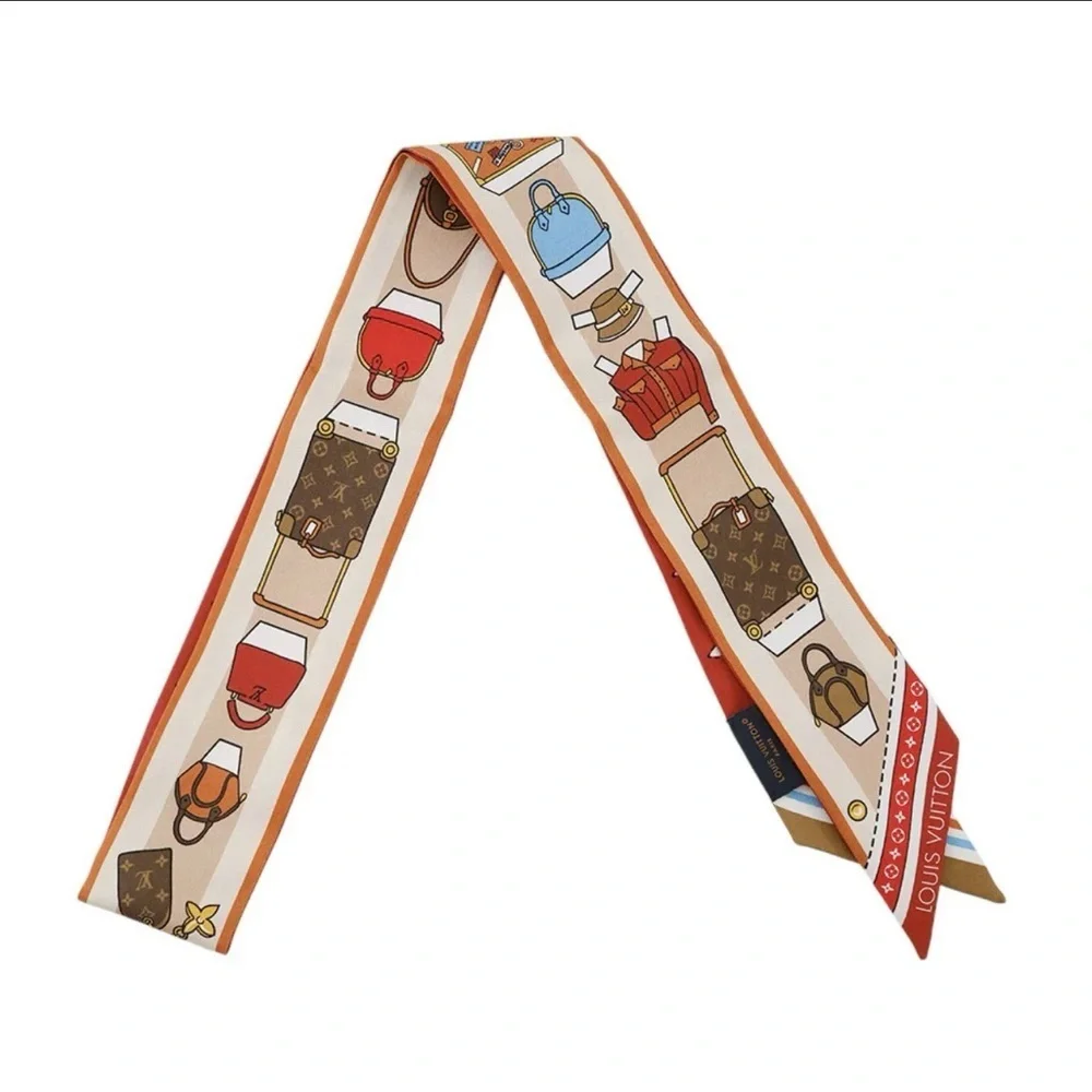 Louis Vuitton Asnières Monogram Twilly Scarf
